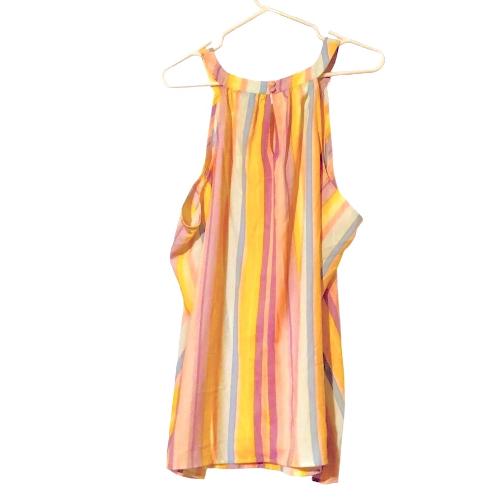 NWT TORRID HALTER CAMI - GAUZE STRIPE PASTEL